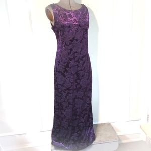 Carole Little purple velvety dress